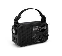 Philips TAR1659 Radio FM/AM Portable avec Batterie Rechargeable intégrée, Pile AAA et Alimentation de Secours à manivelle, énergie Solaire, lumière LED intégrée et Lampe de Poche pour Le Camping, la