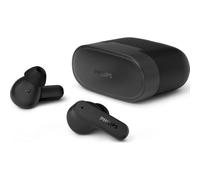 Philips TAT2000BK Écouteurs Intra-Auriculaires Bluetooth True Wireless, Petites Oreillettes - Dynamic Bass, Tech. à 4 micros, appels clairs, boîtier de Charge de Poche, 32 Heures d'autonomie - Noirs