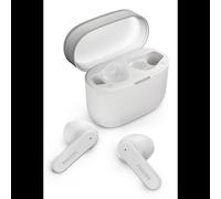 Philips TAT2139WT/00 Écouteurs Bluetooth 5.3 Blanc - Portée 10m, Autonomie 7h/28h (avec boîtier), IPX4, Assistant Google/Siri, 20-20000Hz