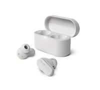 Philips TAT3508WT/00 Casque True Wireless Bluetooth with Noise Cancelling De Microphone antibruit Oreillettes en silicone Avec un son naturel | Jusqu'à 21 heures de lecture | Câble USB-C | Blanc
