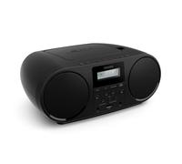 Philips TAZ5000 Lecteur de CD/Radio FM Tout-en-Un, Bluetooth 5.4, USB, Batterie/Alimentation CA, Amplification Dynamique des Basses (Dynamic Bass), matériaux recyclés et Prise Casque 3,5 mm