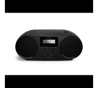 Philips TAZ6000/10 Lecteur CD portable noir avec écran LCD blanc, support CD audio/MP3, radio DAB/DAB+/FM et antenne externe