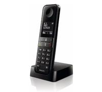 Philips Téléphone DECT D4701B Single 4,6 CM Display - Répertoire Téléphonique - Reconnaissance des Numéros - Design Compact - Mode Eco - Noir