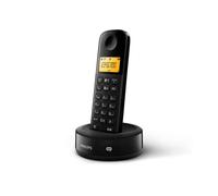 Philips Téléphone Fixe Sans Fil D1651B/01 - Téléphone DECT Haut-parleur - Noir