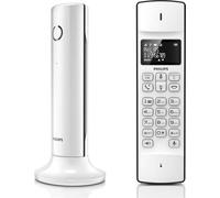 Téléphone Fixe sans fil - PHILIPS - M4501W/01 - Blanc - Mains libres - Capacité répertoire 50