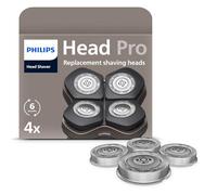 Philips Têtes de remplacement Compatibles avec les modèles Philips Head Shaver Pro HS5980, HS7980 et HS9980, lames ComfortCut auto-affûtées, douces pour la peau, lot de 4, modèle HS740/15