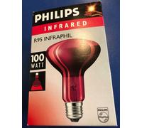 Philips THERA RED Lampe Infrarouge 100W 230V E27 R95 Rouge 180°