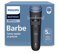 Philips Tondeuse à barbe série 3000 - Lames en métal auto-affûtées, 40 hauteurs de coupe réglables, Sabot Lift & Trim, 100% étanche, Indicateur d’autonomie, Recharge par USB, Modèle BT3660/15