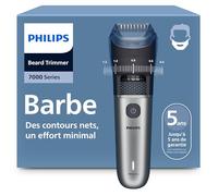 Philips Tondeuse à barbe série 7000 - Lames en métal auto-affûtées, 40 hauteurs de coupe réglables, Technologie BeardSense, Collecte des poils, 100% étanche, Tondeuse large, Modèle BT7670/15