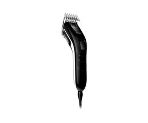 Philips Tondeuse Cheveux QC5115/15 : Lames Acier Inoxydable 4.1cm, Coupe 3mm-2.1cm, 11 Niveaux, Secteur, Noir/Blanc, Brosse Nettoyage