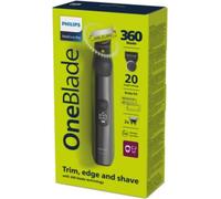 Philips - Tondeuse Multi Usages Oneblade Pro 360 Qp6552/15, Molette Réglable, 14 Hauteurs De Coupe, Précision 0,4 Mm, 120 Mn