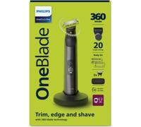 Philips - Tondeuse Multi Usages Oneblade Qp6652/61, Molette Réglable, 20 Hauteurs De Coupe, Précision 0,4 Mm, Autonomie 120 Mn