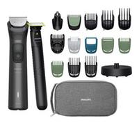 Philips Multigroom série 9000 Tondeuse tout-en-un 19 accessoires + rasoir OneBlade pour hommes - ensemble tondeuse/rasoir pour barbe, cheveux et corps, 27 hauteurs de coupe (0,2-20 mm), MG9556/15