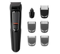 Philips Tondeuse tout-en-un 7 en 1 série 3000 pour barbe et cheveux avec 7 attaches, dont tondeuse nez, lames auto-affûtantes, prise britannique à 3 broches MG3720/33