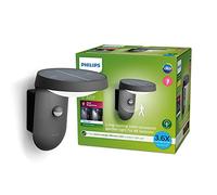 Philips Tyla, applique murale solaire extérieure ultra efficient, classe energétique A, détecteur de mouvement, 3000K, 250 lm, IP44, Anthracite