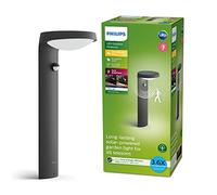 Borne avec recharge solaire PHILIPS TYLA classe énergétique A, détecteur de mouvement, jusqu'a 250 lm, IP44 - Anthracite