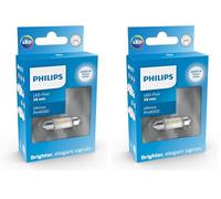 Philips Ultinon Pro6000 LED Festoon lampe de signalisation automobile (C5W), 4.000K, 38mm blanc (Lot de 2)