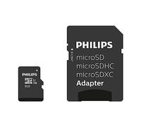 Philips Ultra Speed Carte microSDHC Card 8 Go + Adaptateur SD UHS-I U1, Vitesse de Lecture jusqu'à 80 Mo/s, A1 Fast App Performance, V10, Carte mémoire pour Smartphones, Tablette, PC, vidéo Full HD