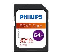 Philips Ultra Speed Carte SDXC 64 Go UHS-I U1, Vitesse de Lecture jusqu'à 80 Mo/s, V10, Carte mémoire pour Appareil Photo, Tablette, Ordinateur Personnel, Lecteur de Carte, vidéo Full HD