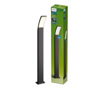 PHILIPS UltraEfficient, Borne LED extérieure Splay, 800lm, Anthracite | Borne au sol, LED Intégrée, Blanc Chaud 2700K, IP44 Résistante aux Intempéries, Revêtement anti-corrosion, 10W