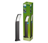 PHILIPS UltraEfficient, Lampadaire LED extérieur Splay, 800lm, Anthracite | Lampadaire sur socle, LED Intégrée, Blanc Chaud 2700K, IP44 Résistante aux Intempéries, Revêtement anti-corrosion, 4.3W