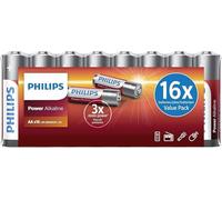 Philips Value Pack Piles AA - Piles en Paquet de 16 pièces - Piles alcalines - LR6 - Durée de Conservation jusqu'à 10 Ans - Convient à Divers appareils - sans Cadmium ni Mercure