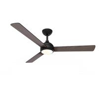 Ventilateur de plafond 32W avec LED 24W Noir/Bois foncé Réversible Ø132 cm Ph