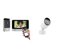 Philips - Visiophone - WelcomEye Connect 2, Visiophone connecté au Smartphone & Caméra de Surveillance - WelcomeEye Cam, Surveillance Efficace et Facile d'utilisation, Design étanche et Robuste