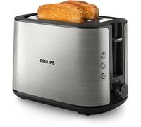 Philips Viva Collection HD2650/90 Grille-pain – 2 tranches, fente large, métal