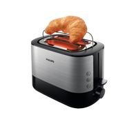 Philips HD2639/90 - Grille-pain (730 W, fente extra grande, accessoire pour sandwich), noir et argent