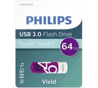 Philips VIVID Clé USB 64 GB violet FM64FD00B/00 USB 3.1 (Gen 1)