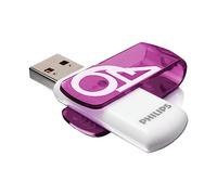 Philips Vivid Édition High Speed clé USB 2.0 64 Go avec Capuchon pivotant pour PC, Ordinateur Portable, Stockage de données informatiques, Vitesse de Lecture jusqu'à 25 Mo/s