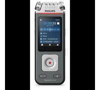 Philips VoiceTracer DVT6115 Noir/Gris : Enregistreur vocal numérique, 50-20000 Hz, USB 2.0, sortie casque, 130x130x18mm, 108g, Windows/macOS/Linux