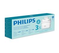 Philips Water Cartouches filtrantes de rechange Anticalcaire+, paquet de 3, JUSQU’À 50 % DE RÉDUCTION DE LA DURETÉ EN PLUS, L’EMBALLAGE PEUT VARIER, Compatible avec Brita*