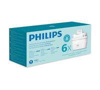 Philips Water Cartouches filtrantes de rechange Anticalcaire+, paquet de 6,réduit chlore,microplastiques et autres contaminants, L’EMBALLAGE PEUT VARIER, Compatible avec Brita*
