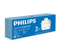 Philips Water Cartouches filtrantes de rechange Filtration avancée, paquet de 3, réduisent les MICROPLASTIQUES, le CHLORE, le CALCAIRE, les MÉTAUX LOURDS, L’EMBALLAGE PEUT VARIER