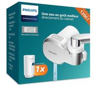 Philips Water Filtre Ontap AWP3756P1/10 ULTRAFILTRATION avec affichage numérique, réduit le CHLORE, le PLOMB, les MICROPLASTIQUES et les BACTÉRIES, capacité de filtration de 1.200 L