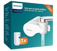 Philips Water Filtre sur robinet AWP3754/10 ULTRAFILTRATION, réduit le CHLORE, le PLOMB, les MICROPLASTIQUES et les BACTÉRIES, capacité de filtration de 1.200 L