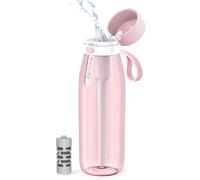 Philips Water GoZero Bouteille d'eau quotidienne avec eau du robinet Philips, plastique Tritan sans BPA, transforme l'eau du robinet en eau potable saine, 1 020,6 g, rose
