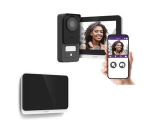 Philips WelcomeEye Connect 2, Visiophone filaire connecté 7’’ tactile, Installation 2 fils, accès RFID, Contrôle portail & portillon, Wi-Fi smartphone, Vision nocturne, Enregistrement visiteurs