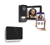 PHILIPS WelcomeEye Connect 3 - Pack Visiophone Connecté Wifi avec 2 Écrans Tactiles 7'' - Qualité Image 3K (2592x1944) - Contrôle Smartphone, Alexa & Google Home - Design Éco-conçu