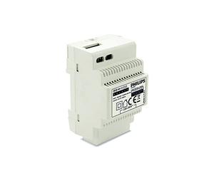 Philips WelcomeEye Power, Transformateur Modulaire pour Visiophone, Alimentation Rail DIN 24V, Remplacement Bloc Secteur, Montage Tableau Électrique, Fils Cachés, Discret, Sortie 24V 1A, Blanc