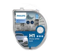 Philips Ampoule halogène WhiteVision ultra H1 12V 55W Blanc – set de 2