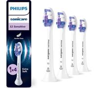 Philips Wymienne główki szczoteczki | HX6054/87 Sonicare Sensitive | Główki | Dla dorosłych | Liczba główek szczoteczki w zestawie 4 | Biały