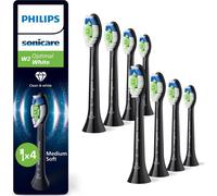Philips Wymienne główki szczoteczki | HX6068/88 Sonicare Optimal White | Główki | Dla dorosłych | Liczba główek szczoteczki w zestawie 8 | Czarny