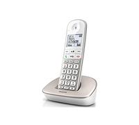 Philips XL490 Telefon Schnurlos - Schnurloses Festnetztelefon Kompatibel mit Hörgeräten - DECT Telefon mit Großem Display und Lautstärke-Boost - Haustelefon mit Datenschutzfunktionen - Weiß