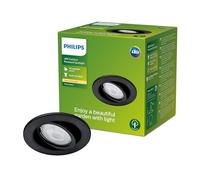 Philips Yarixa, Applique murale solaire d'extérieur, 2,2 W, 2700 K, noire, détecteur de mouvement, IP44 résistante aux intempéries