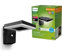 Philips Applique murale solaire Zonal UltraEfficient 1,3 W 3000 K détecteur de mouvement IP44 noire