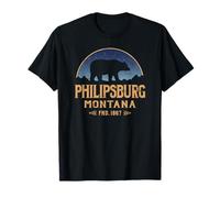 Philipsburg Montana MT Big Sky Country Ours et montagnes T-Shirt