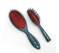 Phillips Brush Lot de brosses à cheveux rembourrées 3000 + 5000 - Taille sac à main + brosses de taille complète, couleur sarcelle avec motifs floraux, brosses à cheveux en nylon pour femme